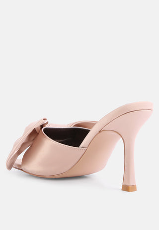 Wonderbuz Spool Heel Bow Slider Heels