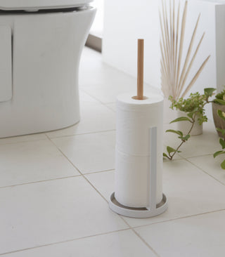 Toilet Paper Stocker - Steel + Wood - By Baano