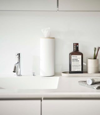 Round Tissue Case - Steel + Wood - By Baano