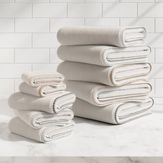 Cotton Border-Stitched 6-Piece Towel Set - Valery Collection Great Bay Home