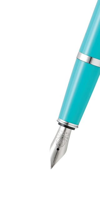 Bailey Light™ Polished Teal Resin Fine Nib Fountain Pen - By Baano