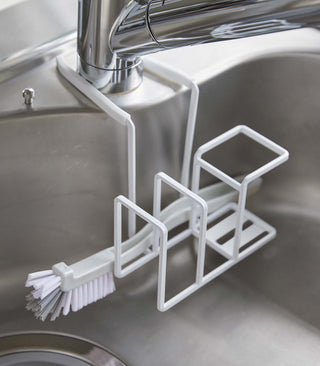 Faucet-Hanging Sponge & Brush Holder - Steel - By Baano