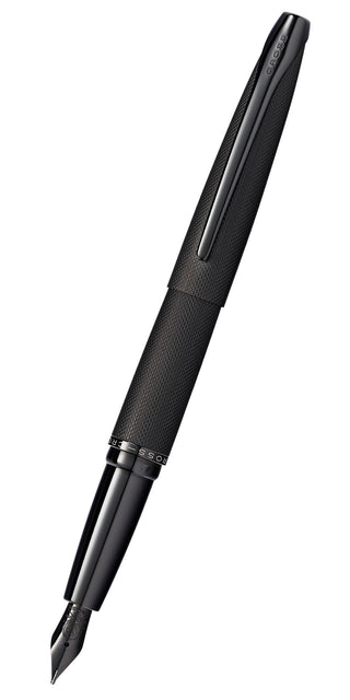 ATX® Brushed Black Stainless Steel Fine Nib Fountain Pen - By Baano