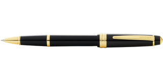 Bailey Light™ Polished Black Resin and Gold Tone Rollerball Pen - By Baano