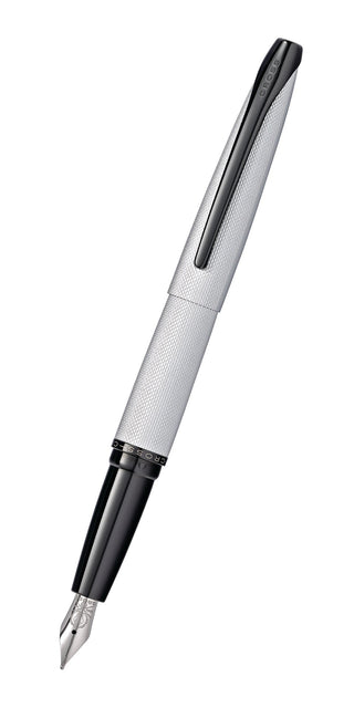 ATX® Brushed Chrome Fine Nib Fountain Pen - By Baano