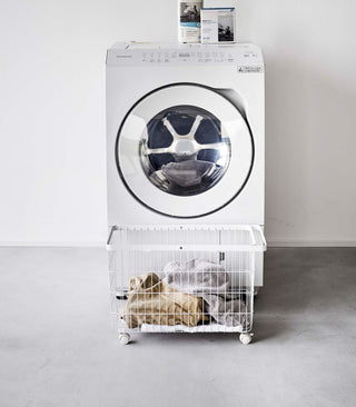 Rolling Wire Basket (14.8" H) - Steel Yamazaki Home