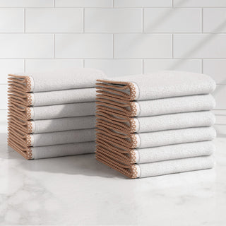 Cotton Border-Stitched 6-Piece Towel Set - Valery Collection Great Bay Home