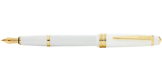 Bailey Light™ Polished White Resin and Gold Tone Fine Nib Fountain Pen - By Baano