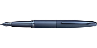 ATX® Sandblasted Dark Blue Stainless Steel Fine Nib Fountain Pen - By Baano