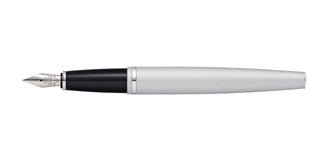 Calais™ Satin Chrome Stainless Steel Fine Nib Fountain Pen - By Baano