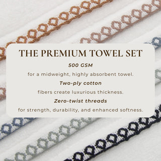 Cotton Border-Stitched 6-Piece Towel Set - Valery Collection Great Bay Home