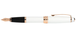 Bailey™ Pearlescent White Lacquer Fine Nib Fountain Pen - By Baano
