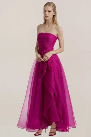 Zoa Strapless Draped Maxi Dress - By Baano