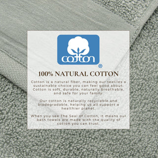 Cotton Linen-Like Border 6-Piece Towel Set - Priya Collection Great Bay Home