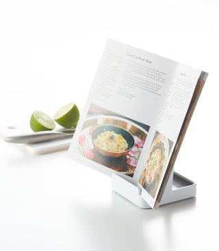 Lid & Ladle Stand - Steel + Wood Yamazaki Home