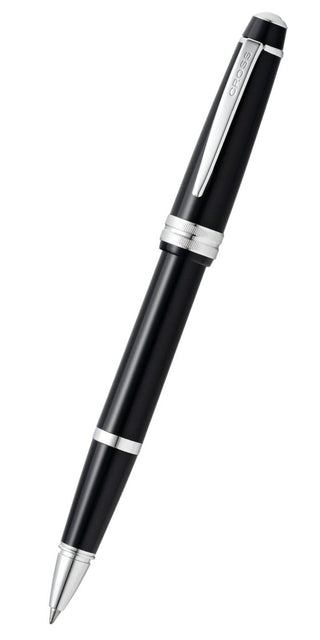 Bailey Light™ Glossy Black Resin Rollerball Pen - By Baano