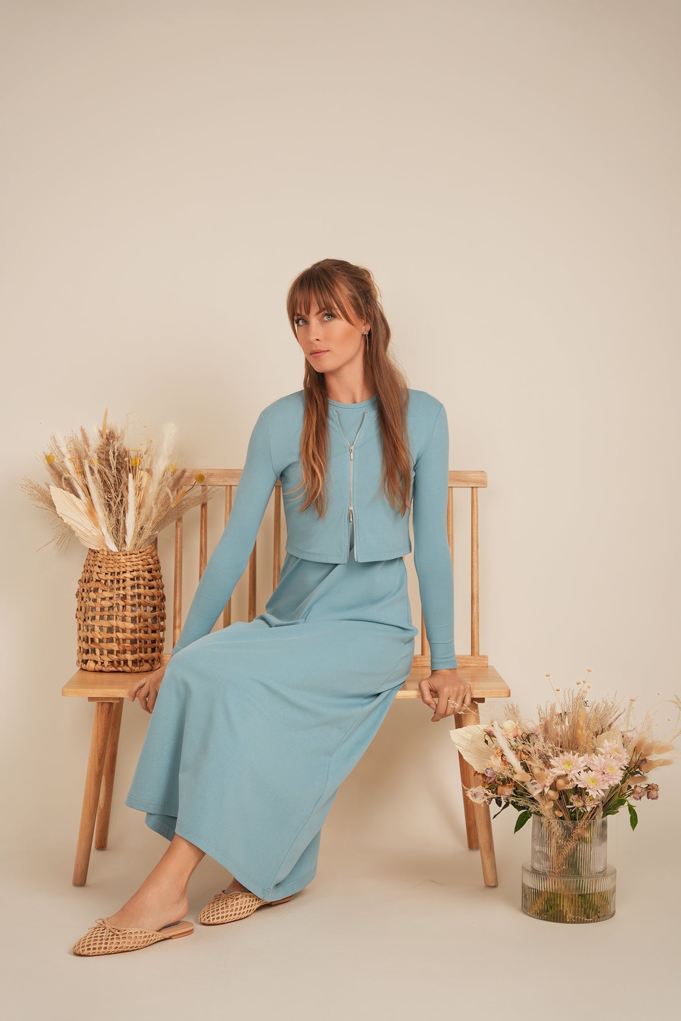 Solid Color Midi Dresses