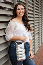 Silver Shiny HydroBag® with Solid Silver Strap