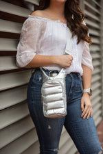 Silver Shiny HydroBag® with Solid Silver Strap