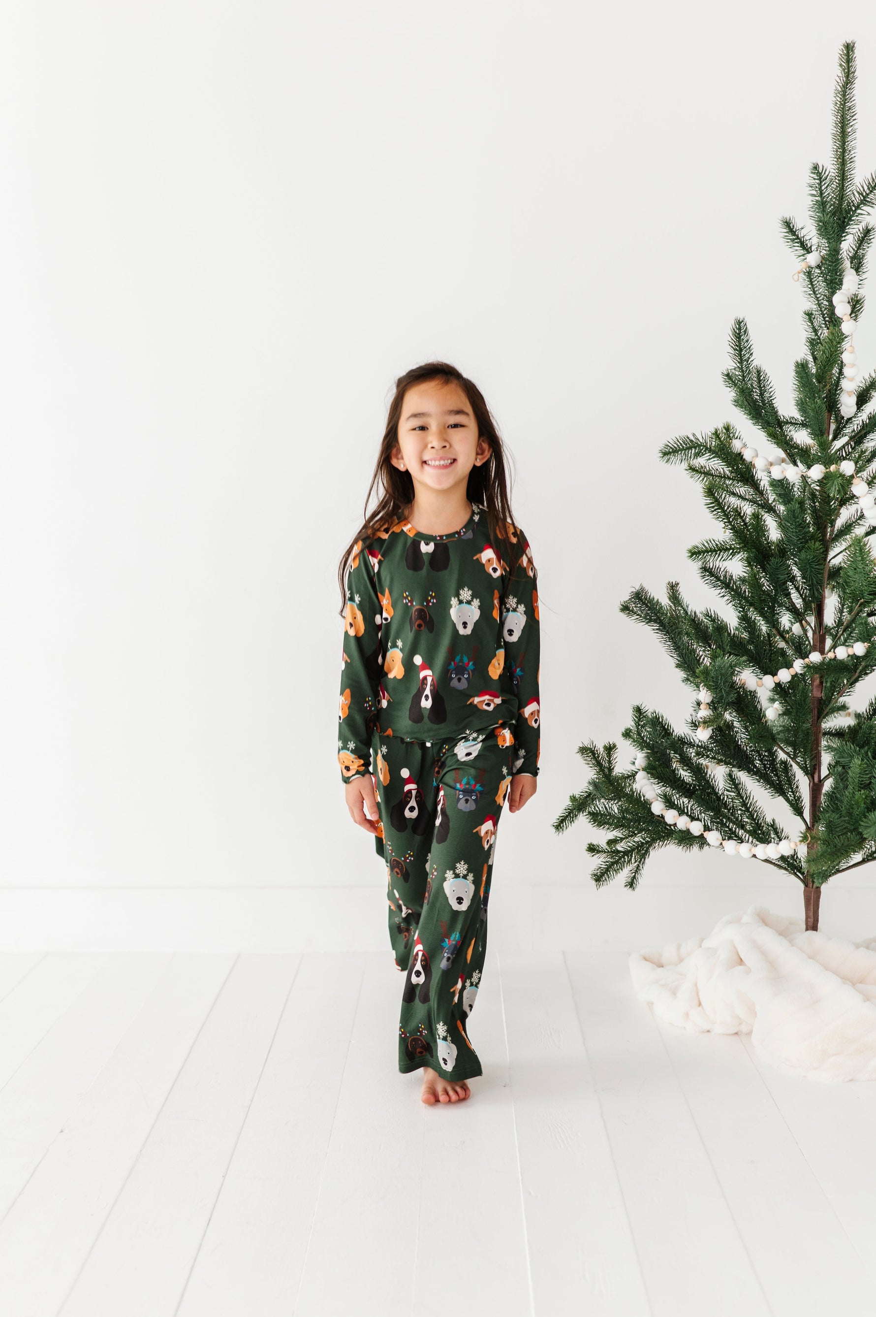 Christmas Doggies | GIRLS WIDE-LEG SET - By Baano