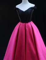 V neck long satin prom dress,woman evening party dress