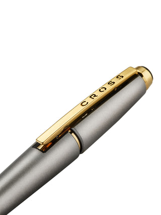Edge™ Sonic Titanium Lacquer with Gold PVD Appointments Selectip® Rollerball Pen - By Baano