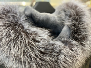 Silver Fox Fur Trim Rabbit Fur Insulated Parka - By Baano