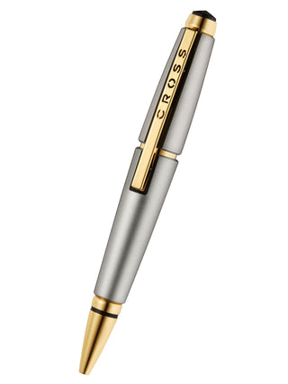 Edge™ Sonic Titanium Lacquer with Gold PVD Appointments Selectip® Rollerball Pen - By Baano