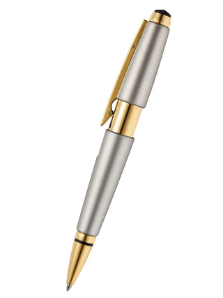 Edge™ Sonic Titanium Lacquer with Gold PVD Appointments Selectip® Rollerball Pen - By Baano