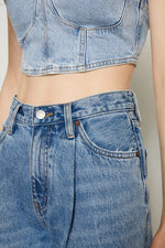 CHILL Pleat Straight Ankle Jeans HJ133 [FINAL SALE] Hey Joanie