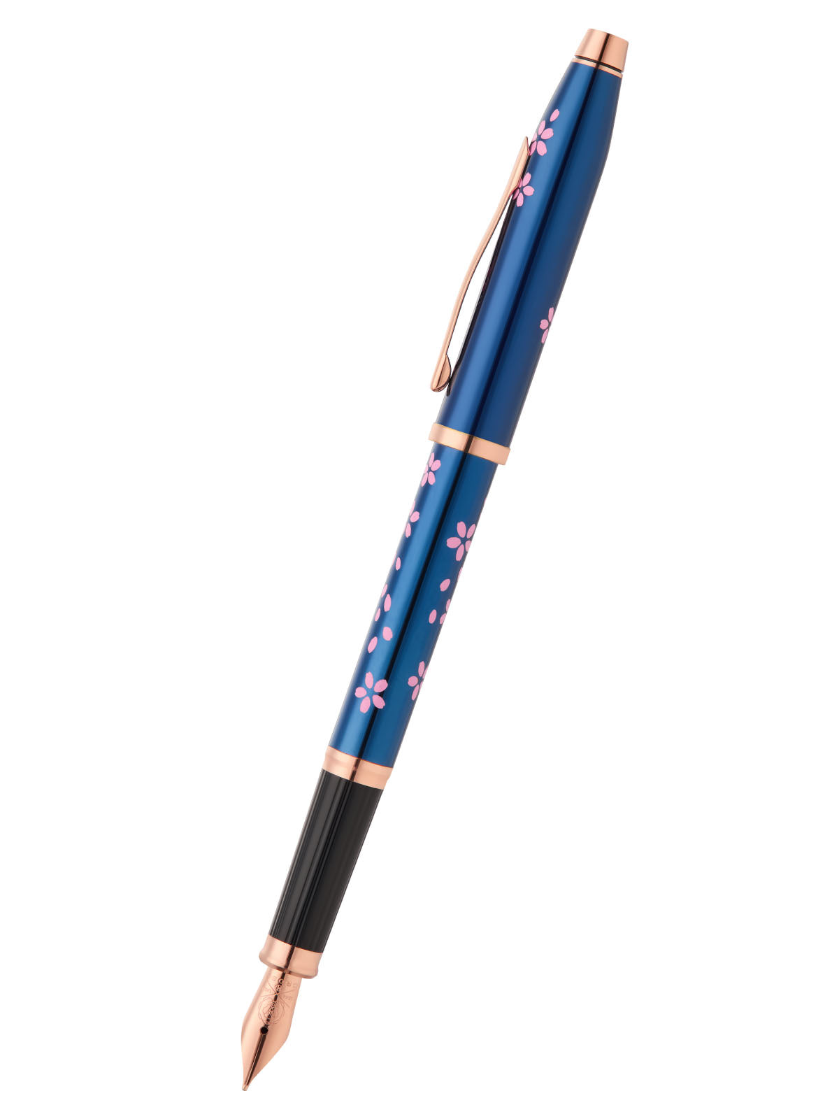 Century® II Cherry Blossom Translucent Blue Lacquer Medium Nib Fountain Pen - By Baano