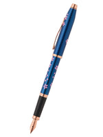 Century® II Cherry Blossom Translucent Blue Lacquer Fine Nib Fountain Pen - By Baano