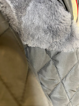 Genuine Silver Fox Fully Lined Hood Rabbit Insulated Parka - By Baano