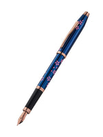 Century® II Cherry Blossom Translucent Blue Lacquer Medium Nib Fountain Pen - By Baano