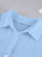 Texture Button Up Long Sleeve Shirt and Pants Set - By Baano