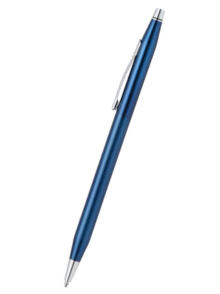 Classic Century® Translucent Cobalt Blue Engraved Diamond Pattern Ballpoint Pen - By Baano
