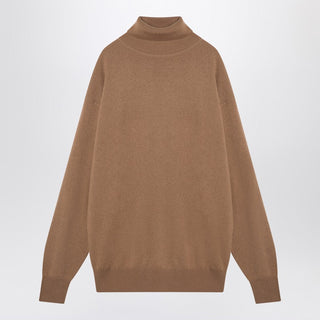 Beige Cashmere Turtleneck Jumper - By Baano
