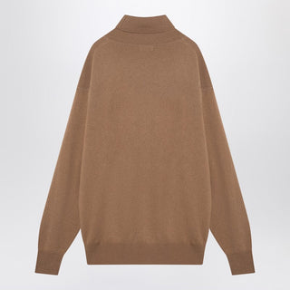 Beige Cashmere Turtleneck Jumper - By Baano