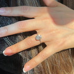 3.0ct Oval Cut Moissanite Hidden Halo Engagement Ring Ring Deluxe Fine Jewelry