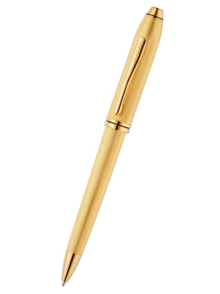 Townsend® Polished 23KT Gold Plated Engraved Diamond Pattern with 23KT Gold Plated Appointments Ballpoint Pen - By Baano