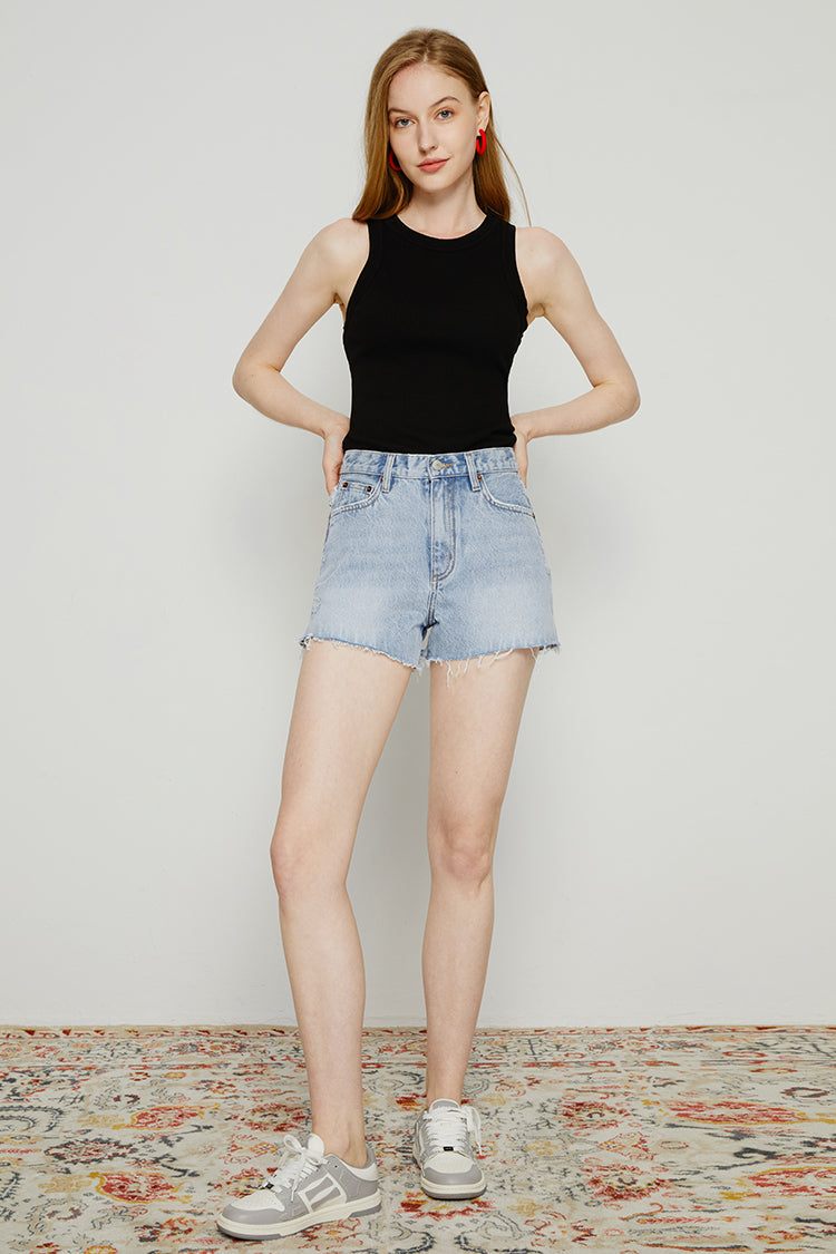 High Rise Denim Shorts HJ167 [FINAL SALE] Hey Joanie