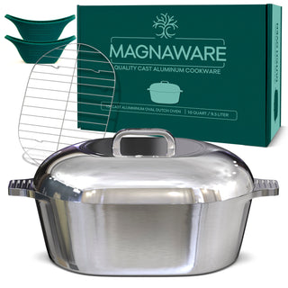 Oval Dutch Oven with Lid - 10 Quart (15 Inch) - By Baano