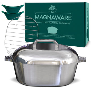 Oval Dutch Oven with Lid - 5 Quart (11 Inch) - By Baano