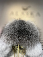 Genuine Silver Fox Fur Genuine Leather Hat