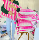 Antigua Pillow - Neon Pink and Yellow