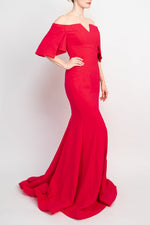 Jovani Off - The - Shoulder Crepe Bodycon Gown - Glamourous Grace