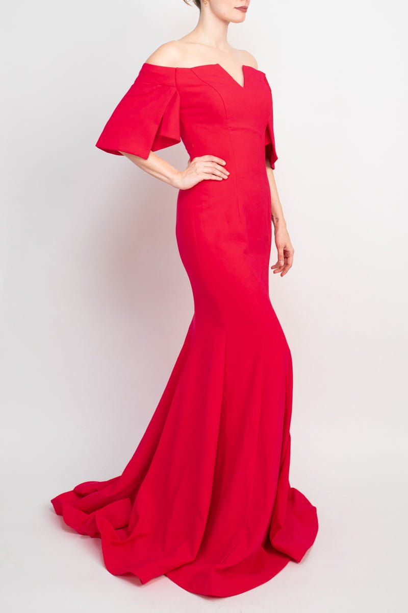 Jovani Off - The - Shoulder Crepe Bodycon Gown - Glamourous Grace