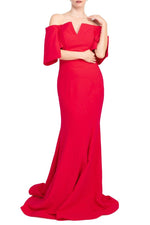 Jovani Off - The - Shoulder Crepe Bodycon Gown - Glamourous Grace