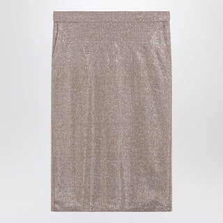 Midi Skirt With Silver Rhinestones