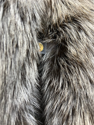 Genuine Silver Fox Fully Lined Hood Rabbit Insulated Parka - By Baano